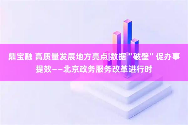 鼎宝融 高质量发展地方亮点|数据“破壁”促办事提效——北京政务服务改革进行时