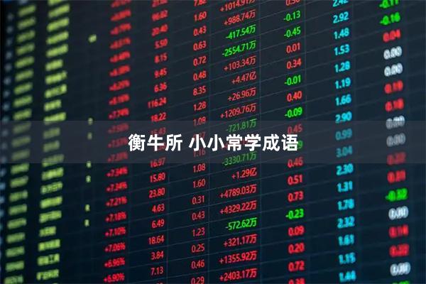 衡牛所 小小常学成语